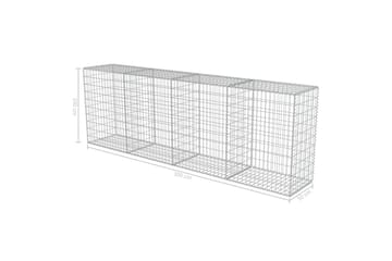 Gabion med topp- og bunnlokk galvanisert stål 300x50x100 cm - Hus & oppussing - Innsynsbeskyttelse & innhegning - Mur