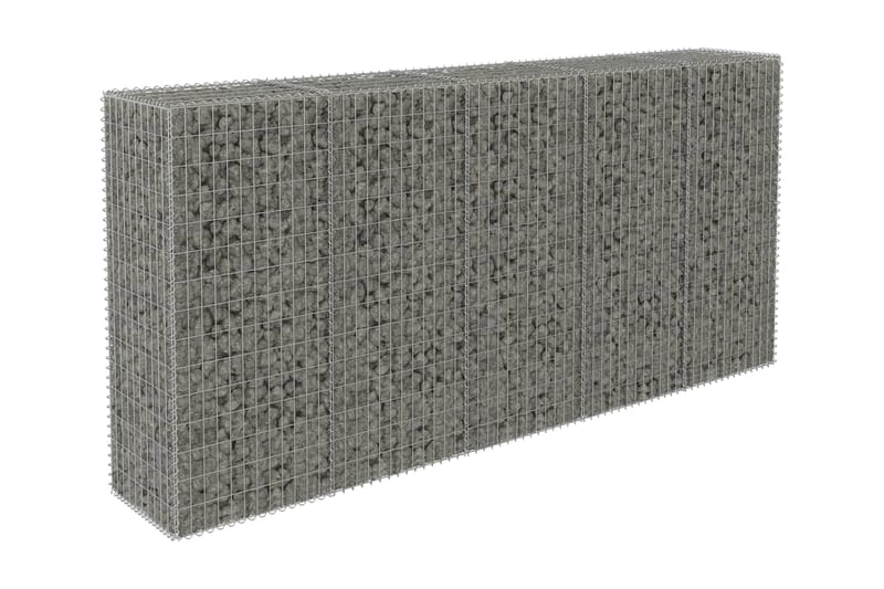 Gabion med topp- og bunnlokk galvanisert stål 300x50x150 cm - Hus & oppussing - Innsynsbeskyttelse & innhegning - Mur