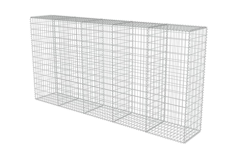 Gabion med topp- og bunnlokk galvanisert stål 300x50x150 cm - Hus & oppussing - Innsynsbeskyttelse & innhegning - Mur