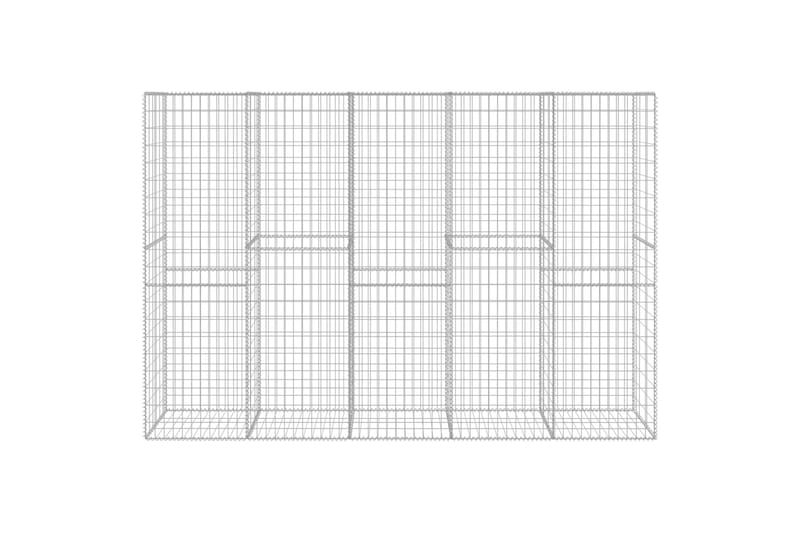 Gabion med topp- og bunnlokk galvanisert stål 300x50x200 cm - Hus & oppussing - Innsynsbeskyttelse & innhegning - Mur