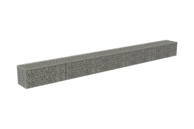 Gabion med topp- og bunnlokk galvanisert stål 600x50x50 cm - Hus & oppussing - Innsynsbeskyttelse & innhegning - Mur