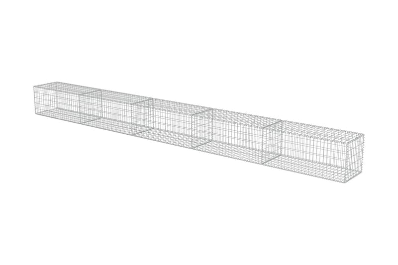 Gabion med topp- og bunnlokk galvanisert stål 600x50x50 cm - Hus & oppussing - Innsynsbeskyttelse & innhegning - Mur