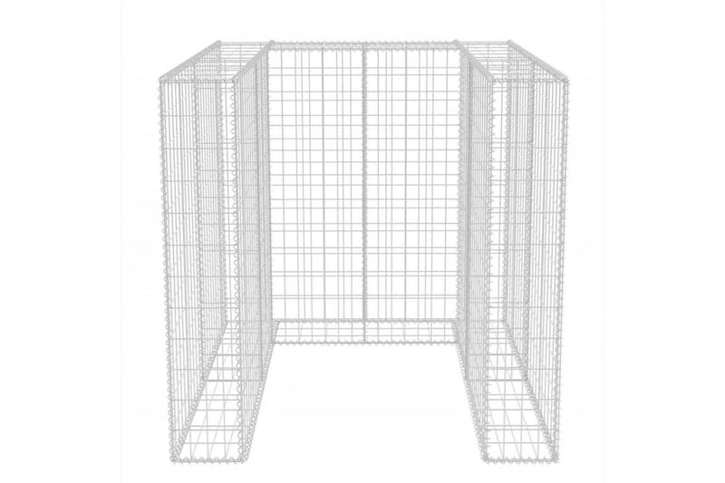 Gabion søppelskjul stål 110x100x120 cm - Hus & oppussing - Innsynsbeskyttelse & innhegning - Mur