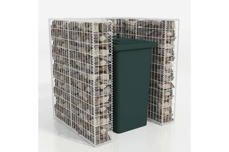 Gabion søppelskjul stål 110x100x120 cm - Hus & oppussing - Innsynsbeskyttelse & innhegning - Mur