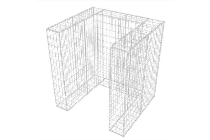 Gabion søppelskjul stål 110x100x120 cm - Hus & oppussing - Innsynsbeskyttelse & innhegning - Mur