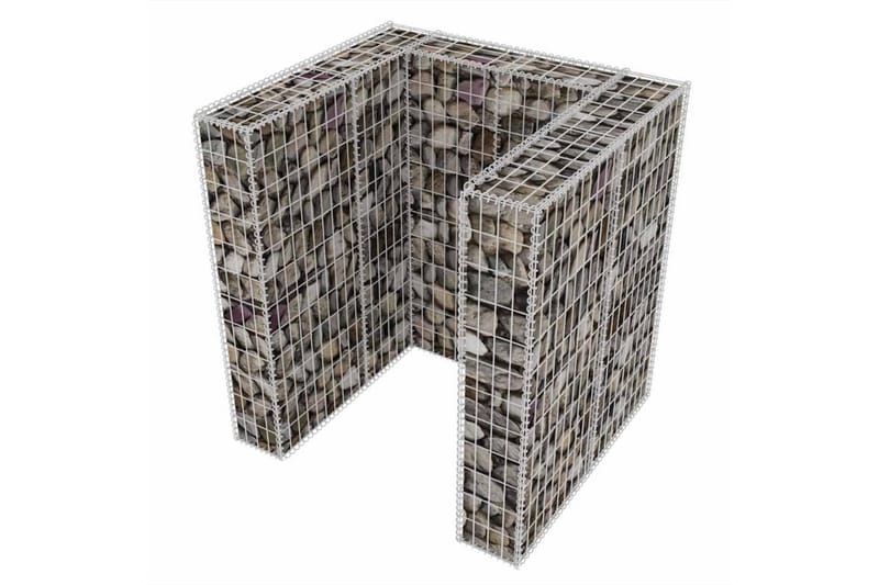 Gabion søppelskjul stål 110x100x120 cm - Hus & oppussing - Innsynsbeskyttelse & innhegning - Mur