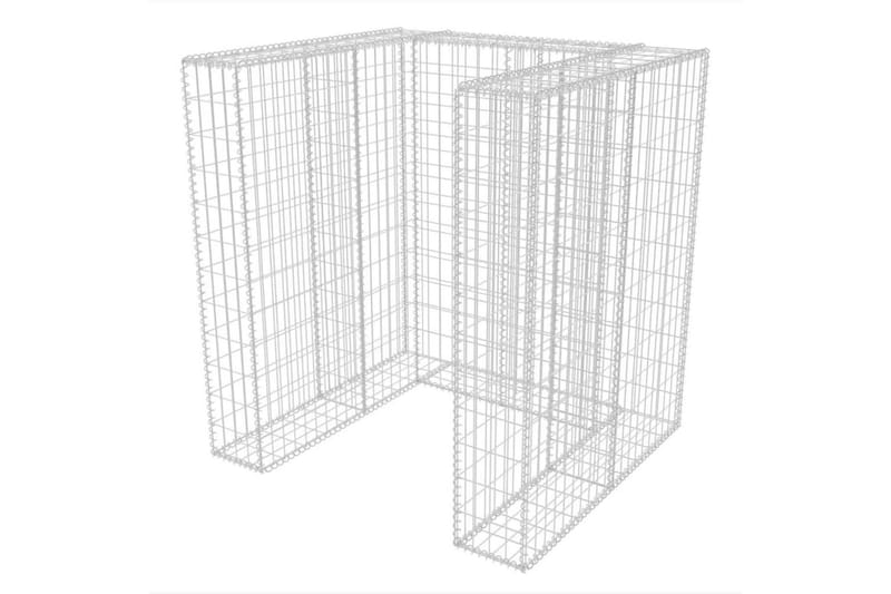 Gabion søppelskjul stål 110x100x120 cm - Hus & oppussing - Innsynsbeskyttelse & innhegning - Mur