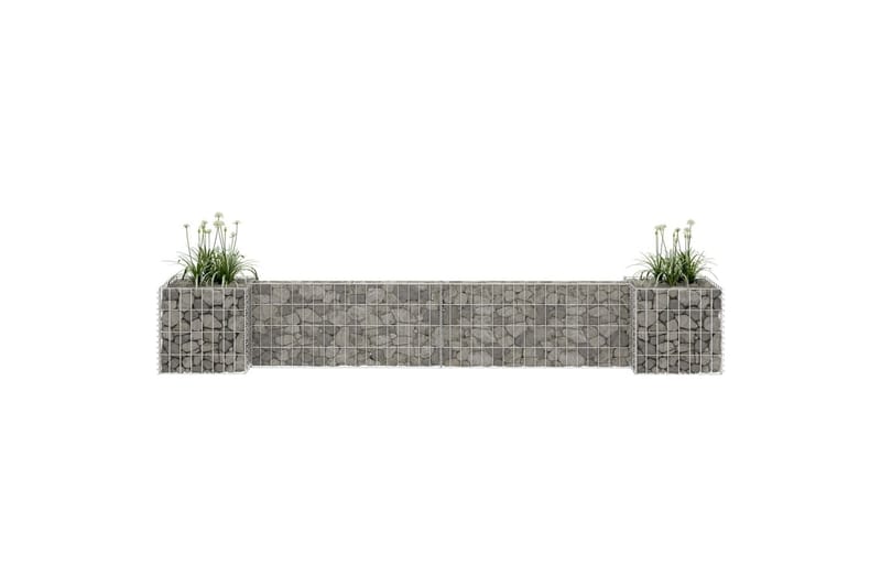 Gabion plantekasse H-formet ståltråd 260x40x40 cm - Hus & oppussing - Innsynsbeskyttelse & innhegning - Mur