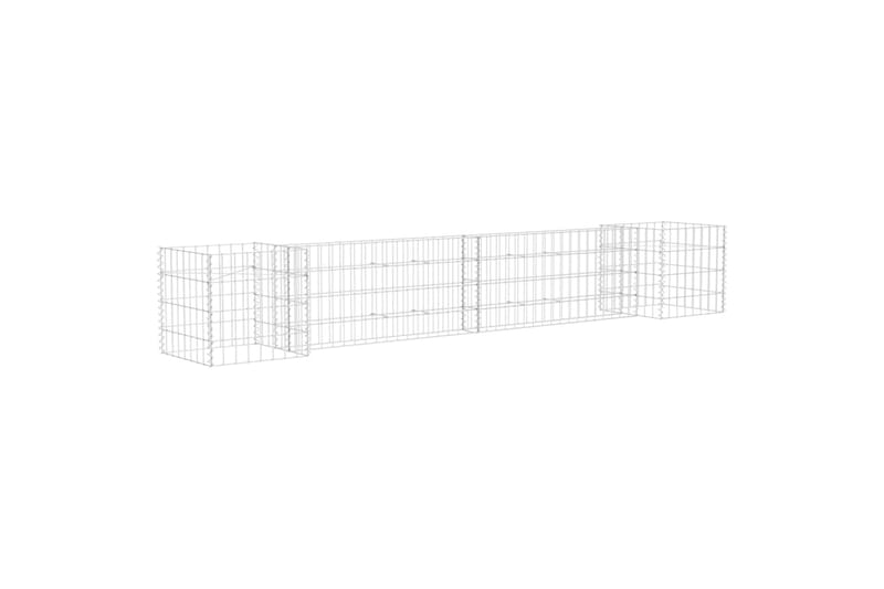 Gabion plantekasse H-formet ståltråd 260x40x40 cm - Hus & oppussing - Innsynsbeskyttelse & innhegning - Mur