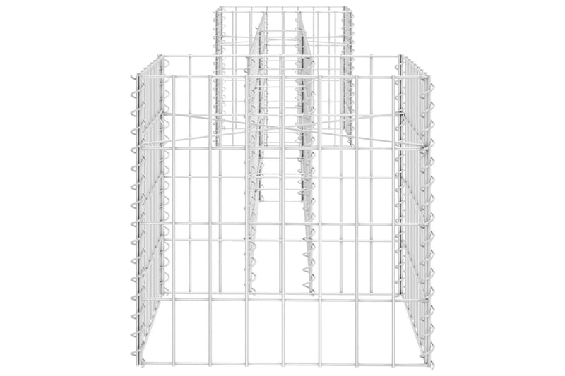 Gabion plantekasse H-formet ståltråd 260x40x40 cm - Hus & oppussing - Innsynsbeskyttelse & innhegning - Mur
