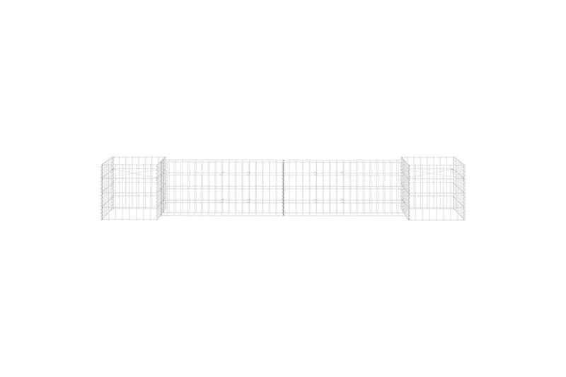 Gabion plantekasse H-formet ståltråd 260x40x40 cm - Hus & oppussing - Innsynsbeskyttelse & innhegning - Mur