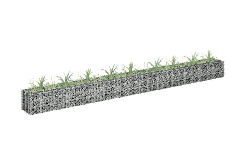 Gabionbed høybed galvanisert stål 360x30x30 cm - Hus & oppussing - Innsynsbeskyttelse & innhegning - Mur