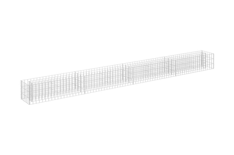Gabionbed høybed galvanisert stål 360x30x30 cm - Hus & oppussing - Innsynsbeskyttelse & innhegning - Mur