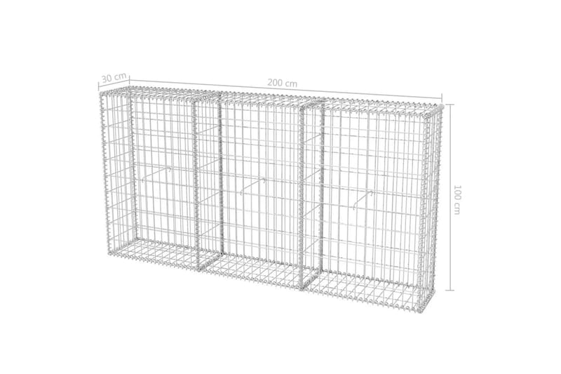 Gabionkurv galvanisert stål 100x50x100 cm - Hus & oppussing - Innsynsbeskyttelse & innhegning - Mur