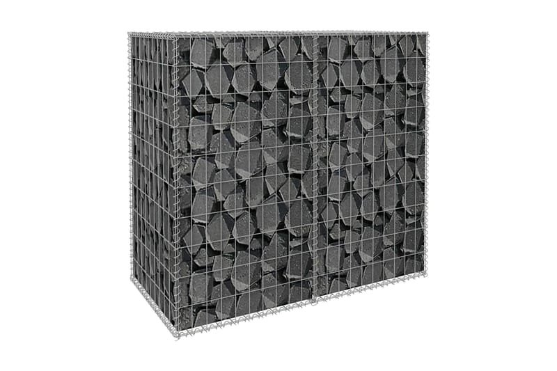 Gabionkurv galvanisert stål 100x50x100 cm - Hus & oppussing - Innsynsbeskyttelse & innhegning - Mur