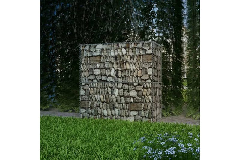 Gabionkurv galvanisert stål 100x50x100 cm - Hus & oppussing - Innsynsbeskyttelse & innhegning - Mur