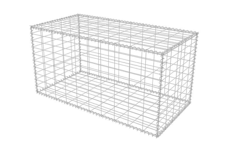 Gabionkurv galvanisert stål 100x50x50 cm - Hus & oppussing - Innsynsbeskyttelse & innhegning - Mur