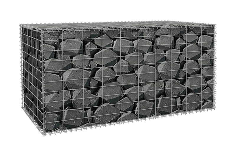 Gabionkurv galvanisert stål 100x50x50 cm - Hus & oppussing - Innsynsbeskyttelse & innhegning - Mur