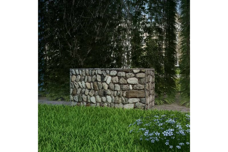 Gabionkurv galvanisert stål 100x50x50 cm - Hus & oppussing - Innsynsbeskyttelse & innhegning - Mur