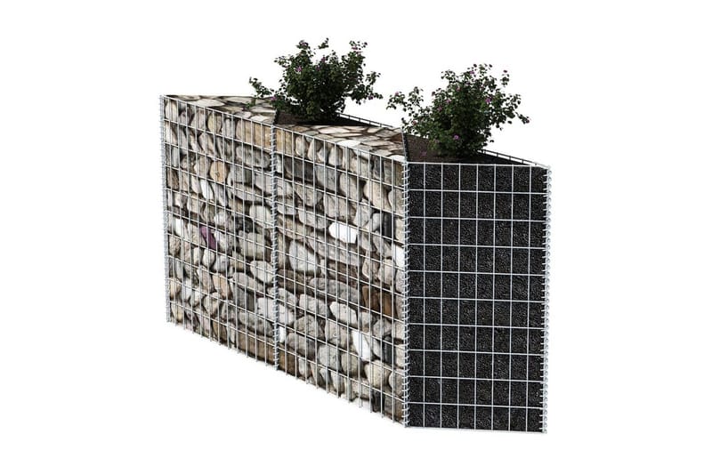 Gabionkurv galvanisert stål 120x30x100 cm - Gabion