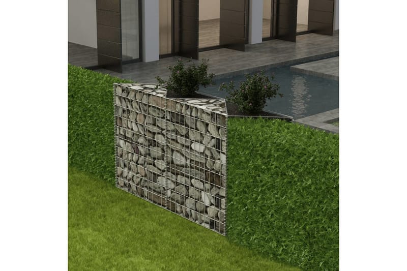 Gabionkurv galvanisert stål 120x30x100 cm - Hus & oppussing - Innsynsbeskyttelse & innhegning - Mur