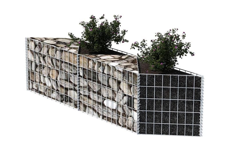 Gabionkurv galvanisert stål 120x30x50 cm - Hus & oppussing - Innsynsbeskyttelse & innhegning - Mur