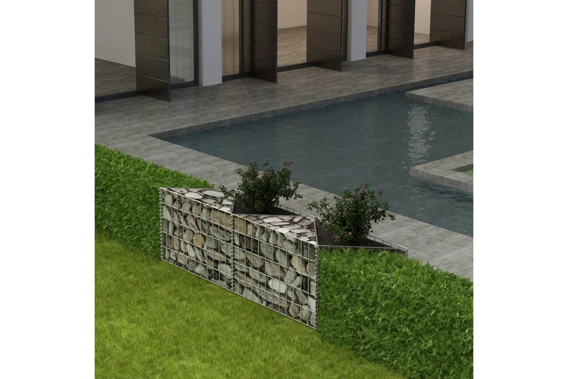 Gabionkurv galvanisert stål 120x30x50 cm - Hus & oppussing - Innsynsbeskyttelse & innhegning - Mur