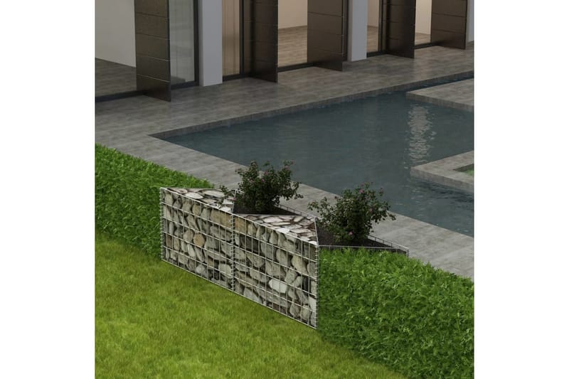 Gabionkurv galvanisert stål 120x30x50 cm - Hus & oppussing - Innsynsbeskyttelse & innhegning - Mur