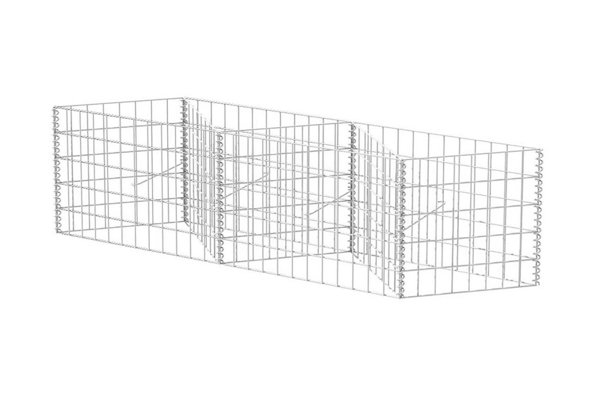 Gabionkurv galvanisert stål 120x30x50 cm - Hus & oppussing - Innsynsbeskyttelse & innhegning - Mur