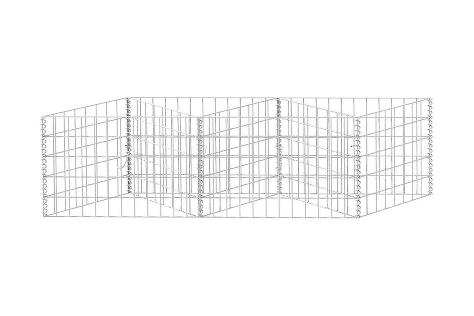 Gabionkurv galvanisert stål 120x30x50 cm - Hus & oppussing - Innsynsbeskyttelse & innhegning - Mur
