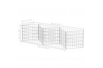 Gabionkurv galvanisert stål 120x30x50 cm - Hus & oppussing - Innsynsbeskyttelse & innhegning - Mur