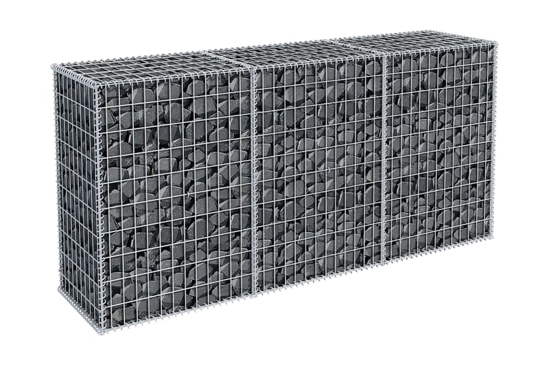 Gabionkurv galvanisert stål 200x50x100 cm - Hus & oppussing - Innsynsbeskyttelse & innhegning - Mur