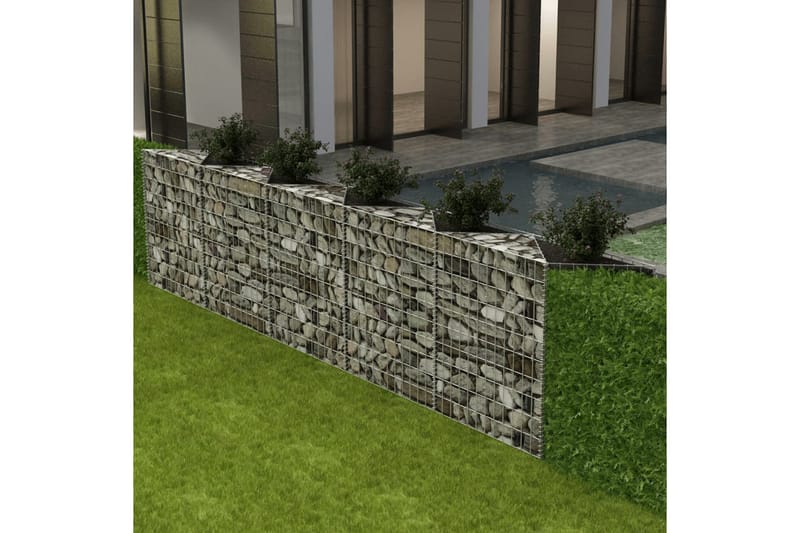 Gabionkurv galvanisert stål 300x30x100 cm - Hus & oppussing - Innsynsbeskyttelse & innhegning - Mur