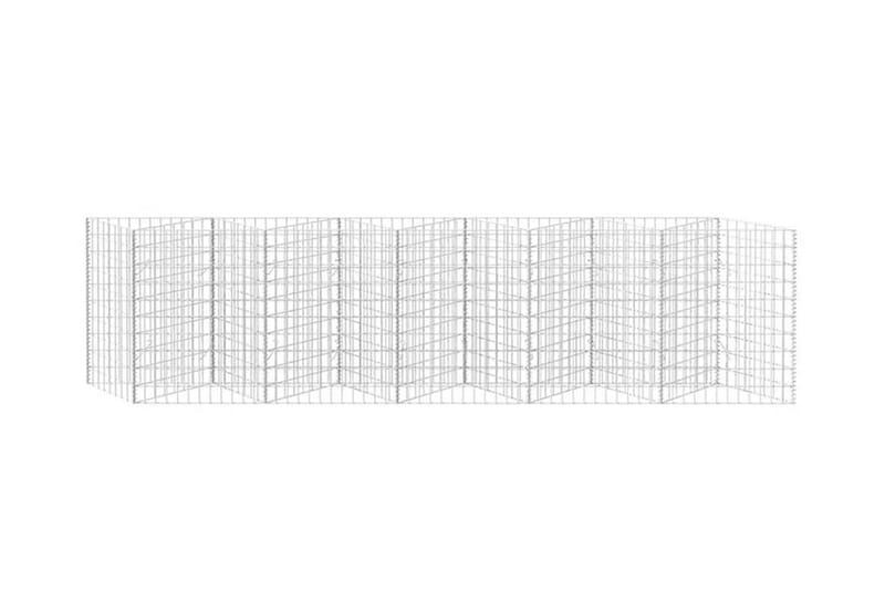 Gabionkurv galvanisert stål 300x30x100 cm - Hus & oppussing - Innsynsbeskyttelse & innhegning - Mur
