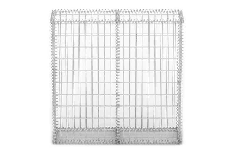 Gabionkurv med lokk galvanisert stål 100x100x30 cm - Hus & oppussing - Innsynsbeskyttelse & innhegning - Mur