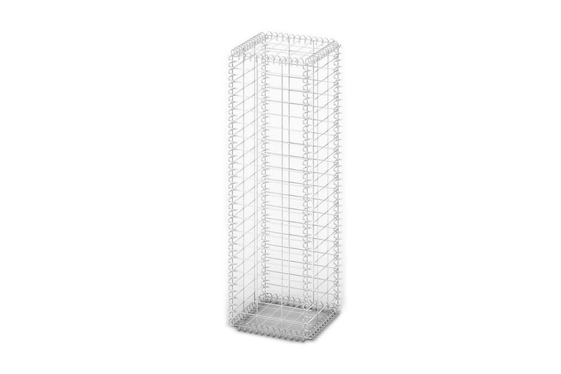 Gabionkurv med lokk galvanisert tråd 100 x 30 x 30 cm - Hus & oppussing - Innsynsbeskyttelse & innhegning - Mur