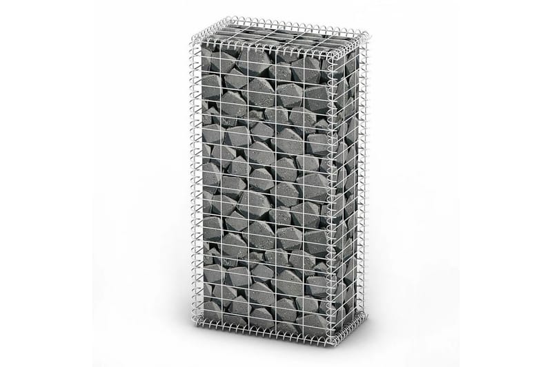 Gabionkurv med lokk galvanisert tråd 100 x 50 x 30 cm - Hus & oppussing - Innsynsbeskyttelse & innhegning - Mur