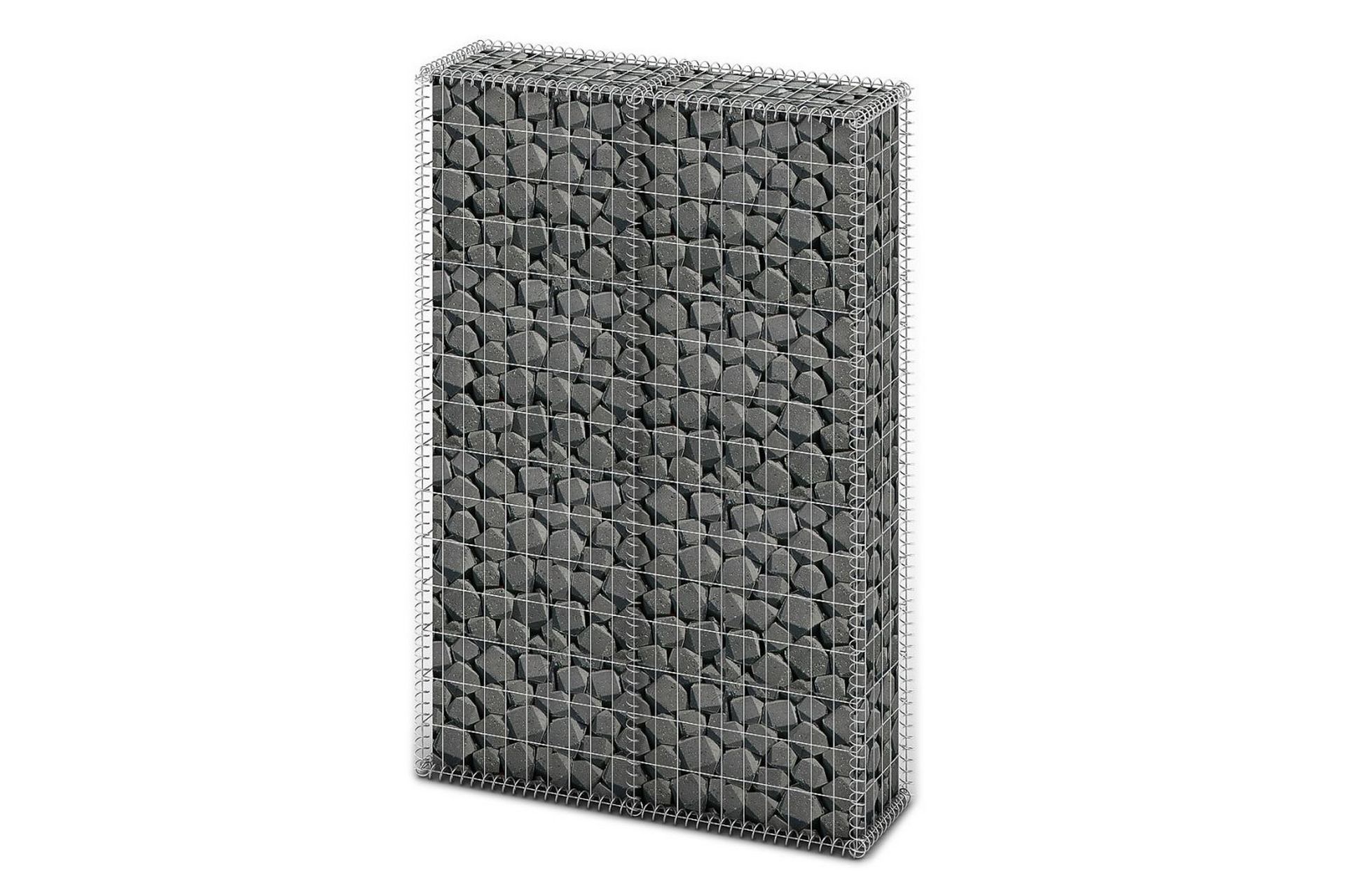 Gabionkurv med lokk galvanisert tråd 150 x 100 x 30 cm - Hus & oppussing - Innsynsbeskyttelse & innhegning - Mur