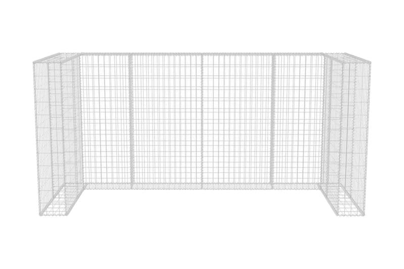 Gabionsøppelskjul stål 250x100x120 cm - Hus & oppussing - Innsynsbeskyttelse & innhegning - Mur