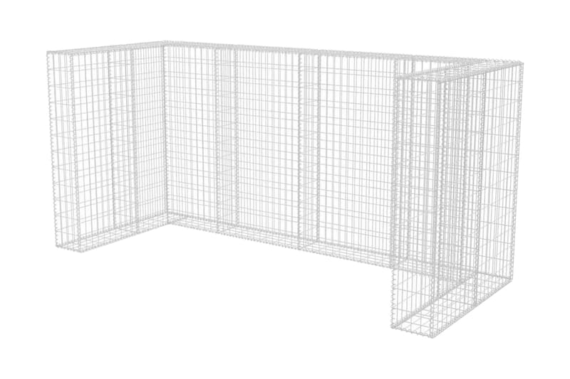 Gabionsøppelskjul stål 250x100x120 cm - Hus & oppussing - Innsynsbeskyttelse & innhegning - Mur