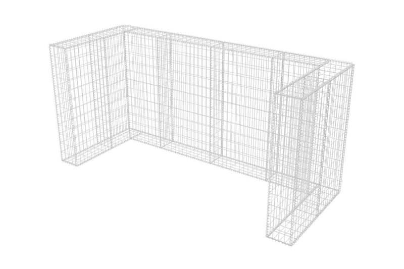 Gabionsøppelskjul stål 250x100x120 cm - Hus & oppussing - Innsynsbeskyttelse & innhegning - Mur