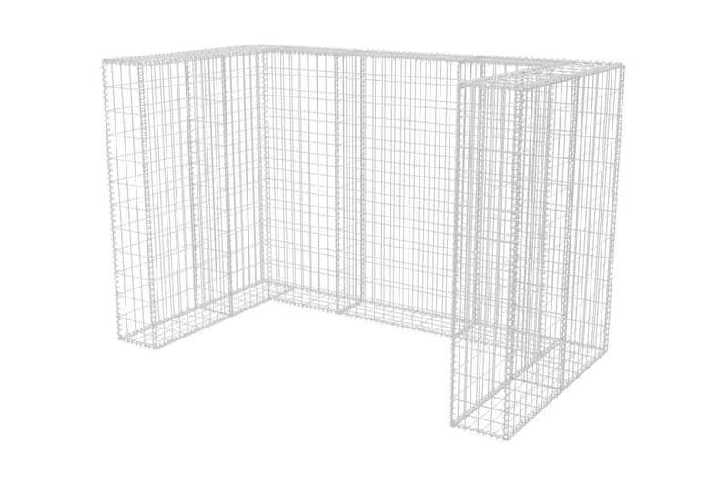 Gabionsøppelskjulet stål 180x100x120 cm - Hus & oppussing - Innsynsbeskyttelse & innhegning - Mur