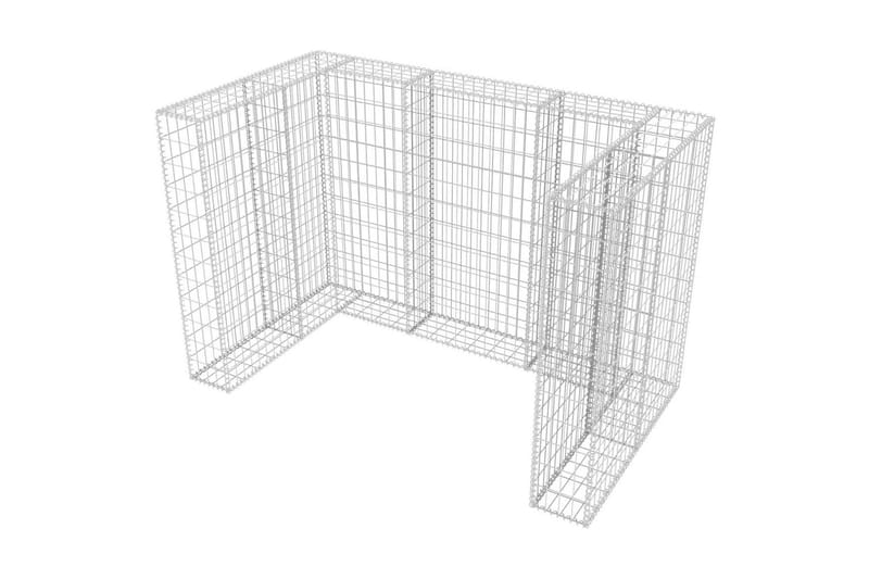 Gabionsøppelskjulet stål 180x100x120 cm - Hus & oppussing - Innsynsbeskyttelse & innhegning - Mur