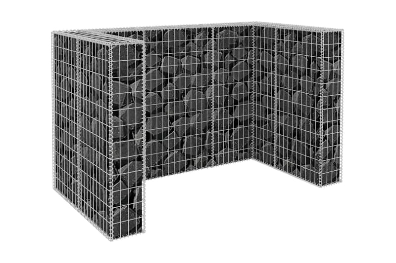 Gabionsøppelskjulet stål 180x100x120 cm - Hus & oppussing - Innsynsbeskyttelse & innhegning - Mur