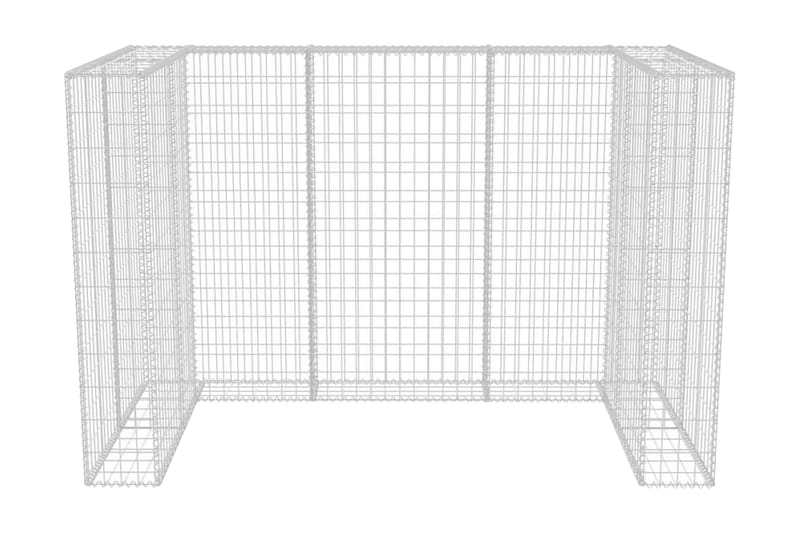Gabionsøppelskjulet stål 180x100x120 cm - Hus & oppussing - Innsynsbeskyttelse & innhegning - Mur