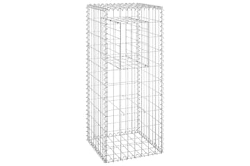Gabionstolpe 40x40x100 cm jern - Silver - Hus & oppussing - Innsynsbeskyttelse & innhegning - Mur
