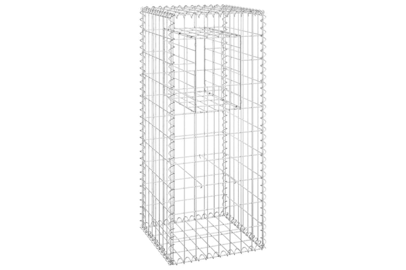 Gabionstolpe 40x40x100 cm jern - Silver - Hus & oppussing - Innsynsbeskyttelse & innhegning - Mur