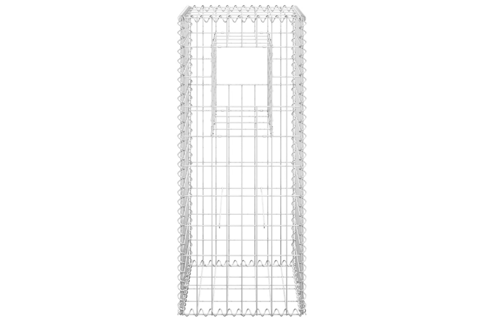 Gabionstolpe 40x40x100 cm jern - Silver - Hus & oppussing - Innsynsbeskyttelse & innhegning - Mur