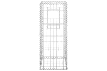 Gabionstolpe 40x40x100 cm jern - Silver - Hus & oppussing - Innsynsbeskyttelse & innhegning - Mur