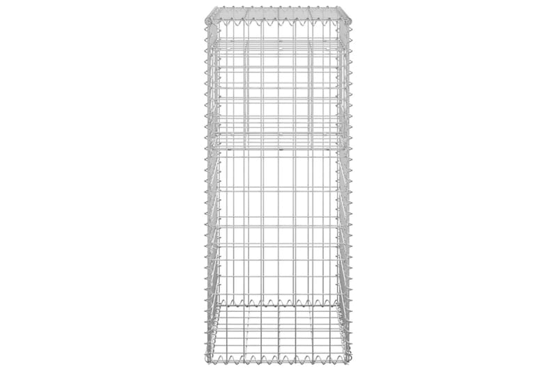Gabionstolpe 40x40x100 cm jern - Silver - Hus & oppussing - Innsynsbeskyttelse & innhegning - Mur